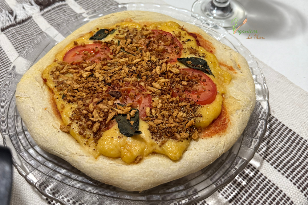 Proteína de soja crocante na frigideira