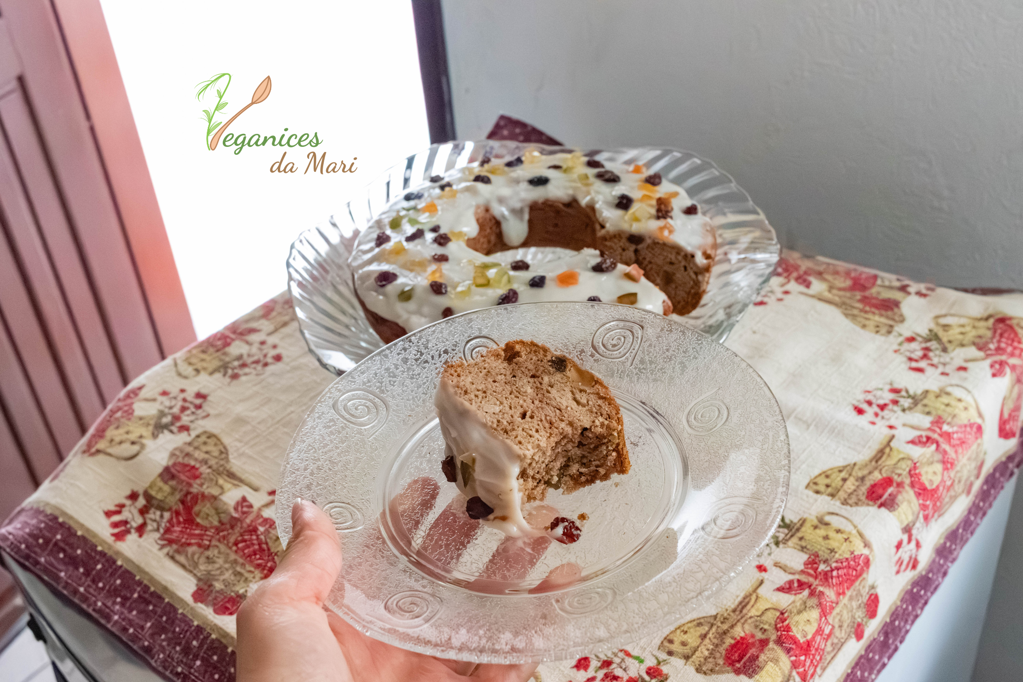 bolo de reis vegano sem glúten e sem açúcar caseiro