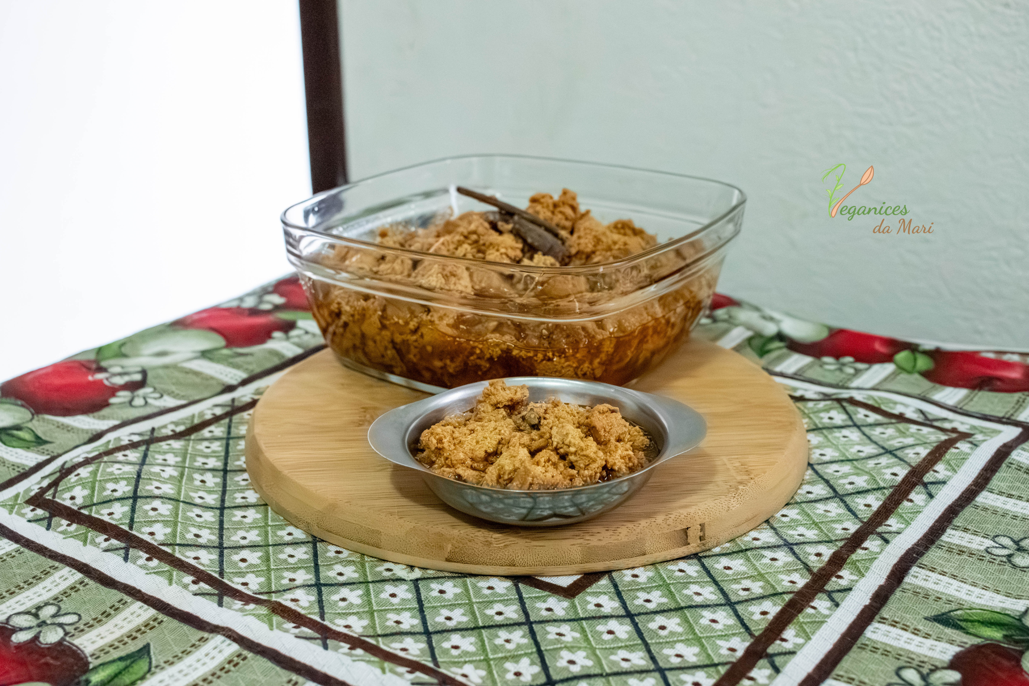 Ambrosia vegana cremosa com leite vegetal de soja