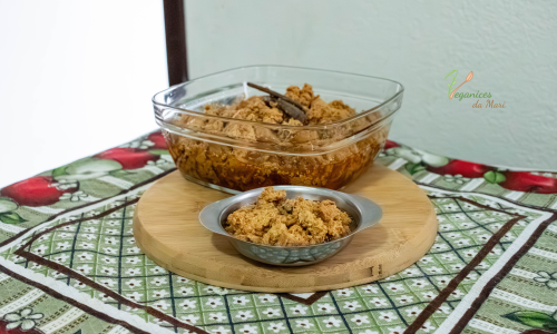 Ambrosia vegana cremosa com leite vegetal de soja
