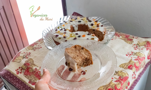 bolo de reis vegano sem glúten e sem açúcar caseiro