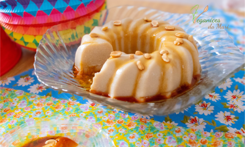 Pudim vegano de amendoim, sem forno